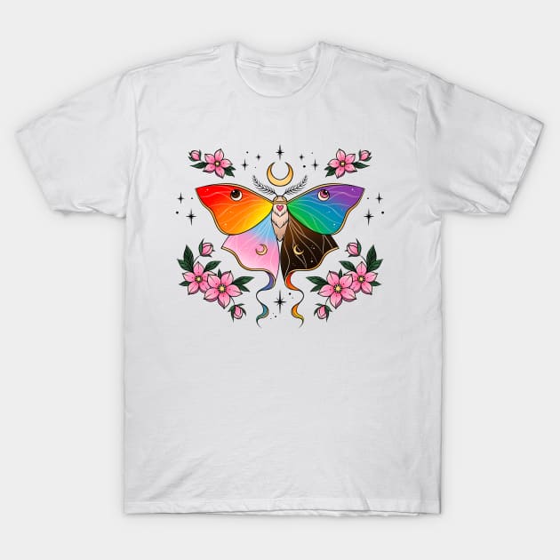 Pride Moth T-Shirt by bratcave.studio